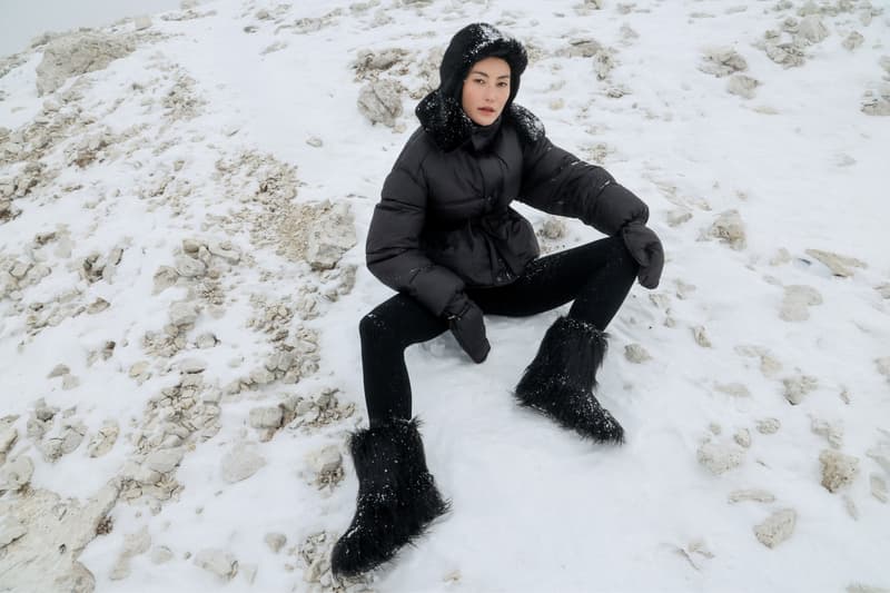 The Frankie Shop, apres ski, collections, campaign, chalet, ski, snow, fashion, models, faux fur, clothing