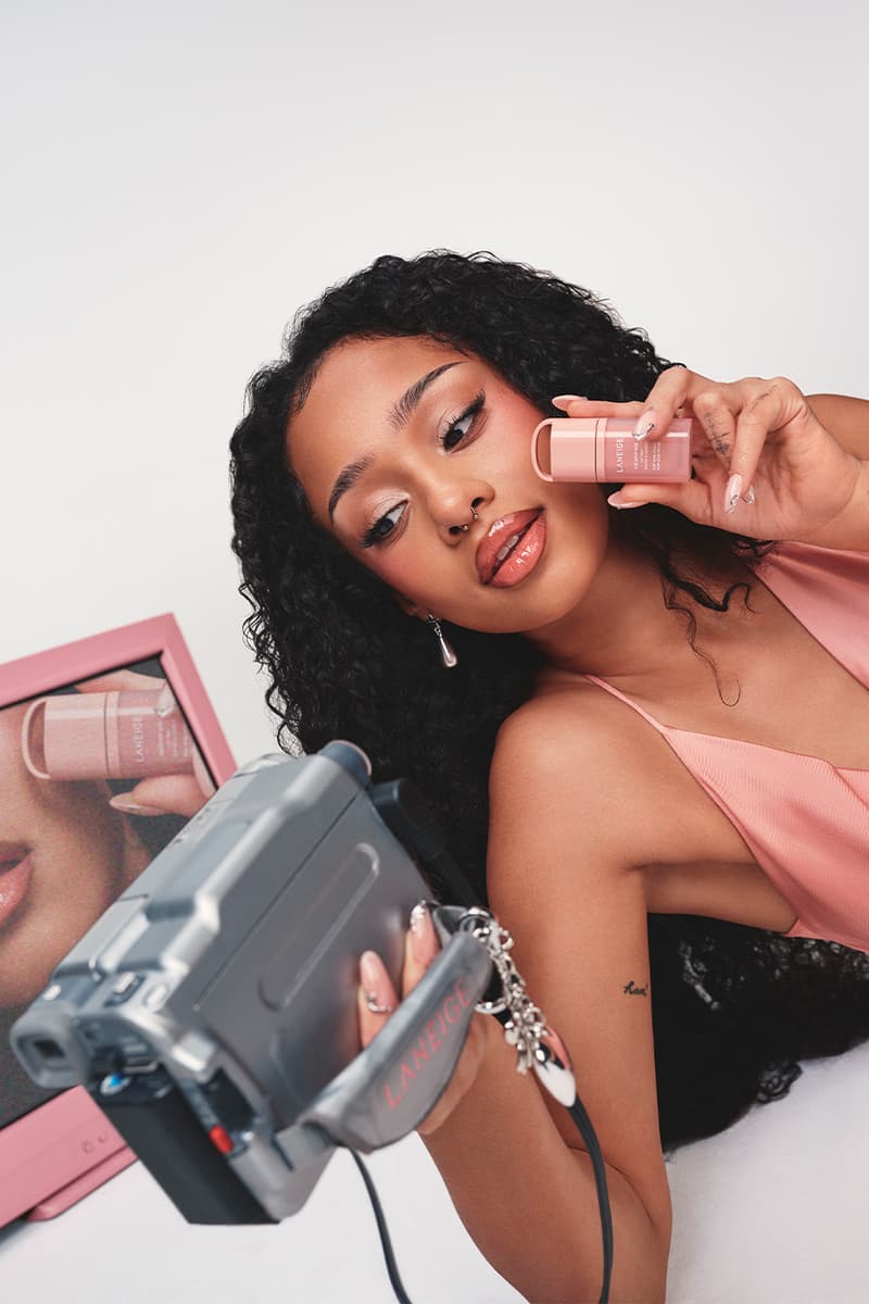 KATSEYE, Daniela, Lara, Yoonchae, Sophia, Manon, Megan, Laneige, JuicePop Box Lip Tint, Campaigns, Lip Tint, K-Beauty