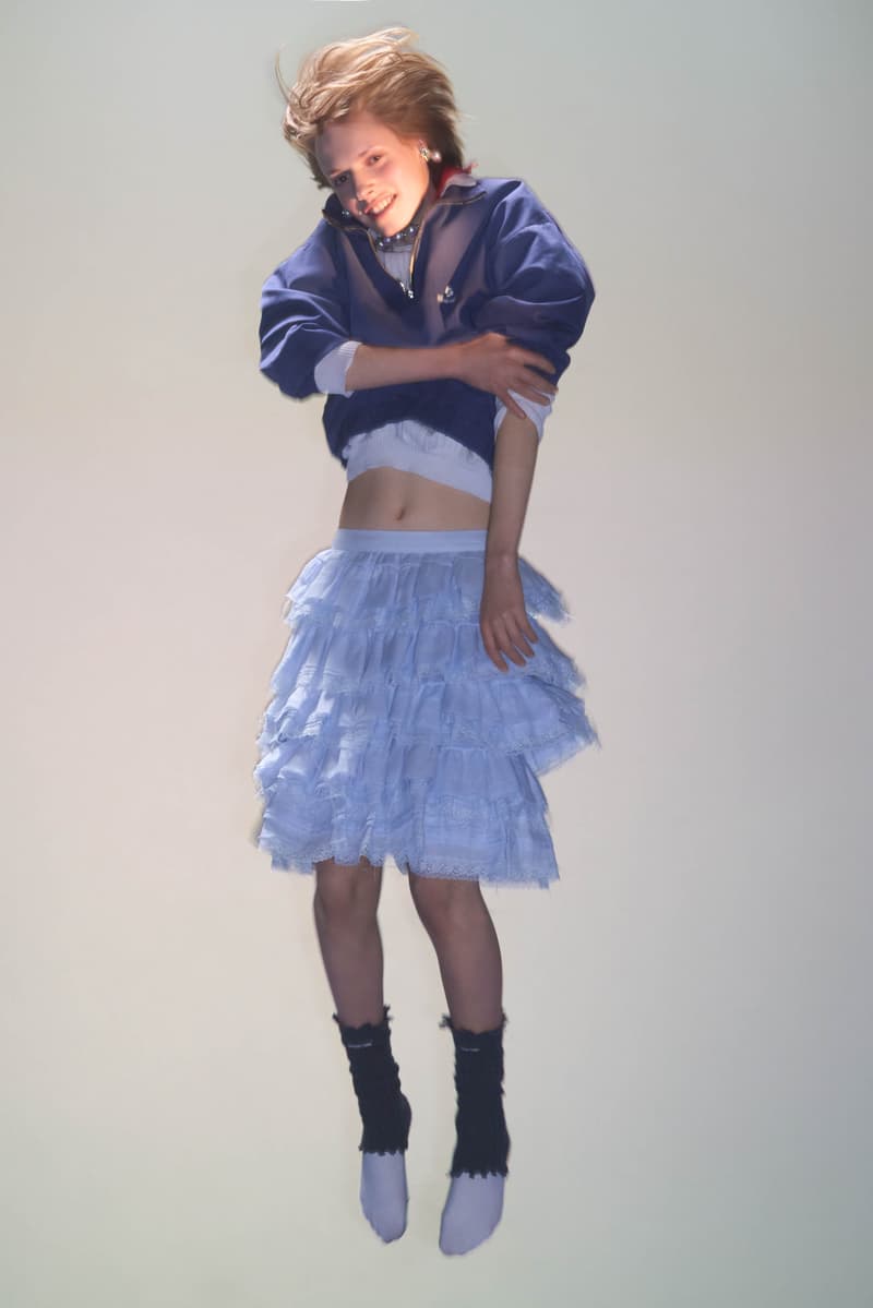 shushu tong, messy hair, pillow, models jumping, dancing, silky