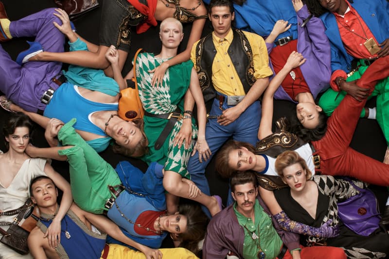 versace, dario vitale, lexee smith, steven meisel, models, group