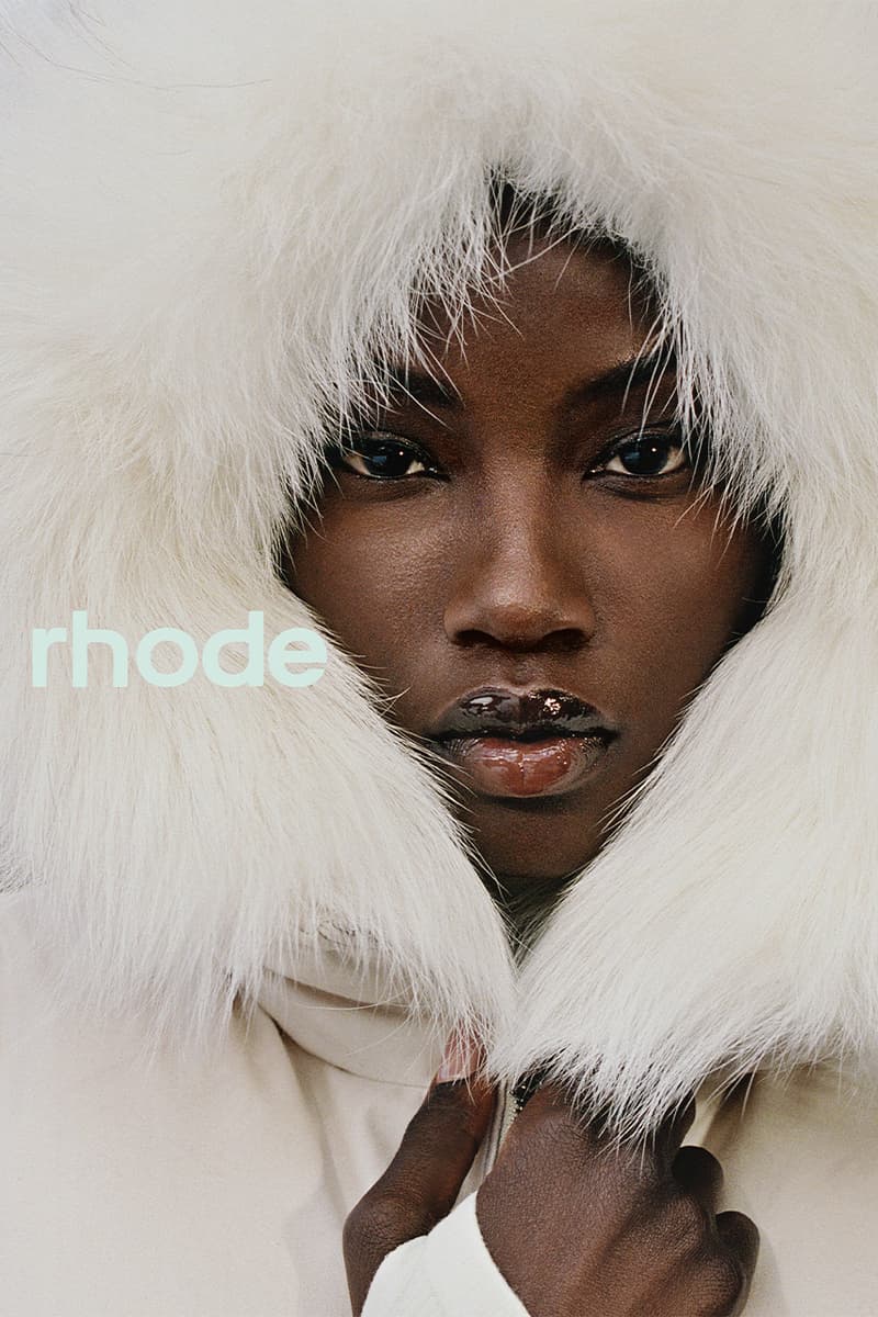 Anok Yai, Hailey Bieber, Rhode, Skincare, Caffeine Reset, Peptide Lip Boost, Campaigns