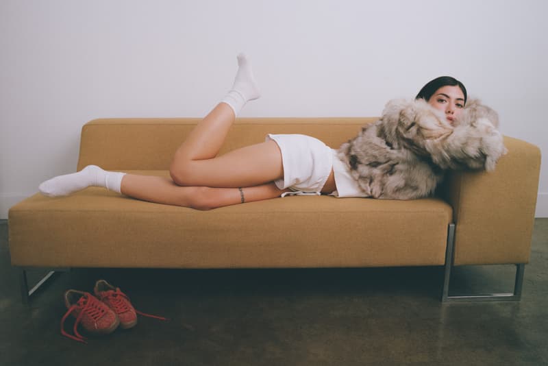 puma suede, speedcat. pistachio green, red, furry sneakers