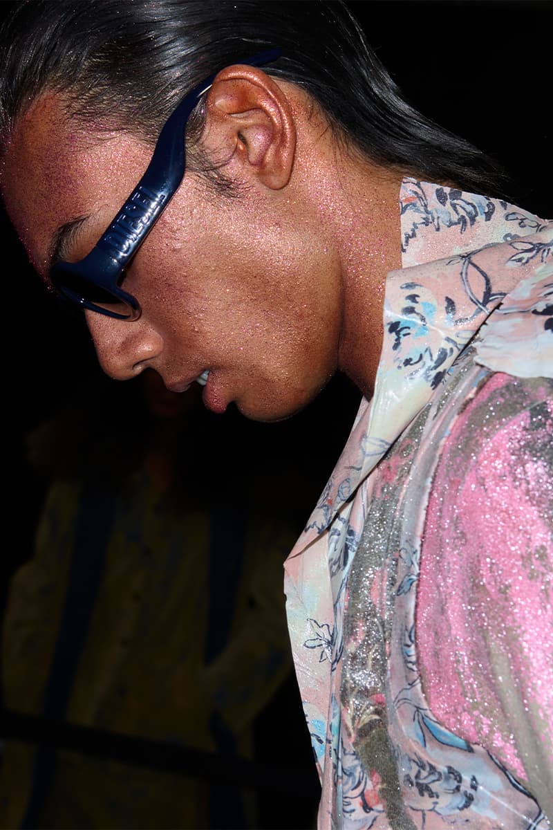 Diesel, Fall/Winter 2026, Glenn Martens, Glitter Skin, Neon Eye Makeup, MAC Cosmetics, Inge Grognard