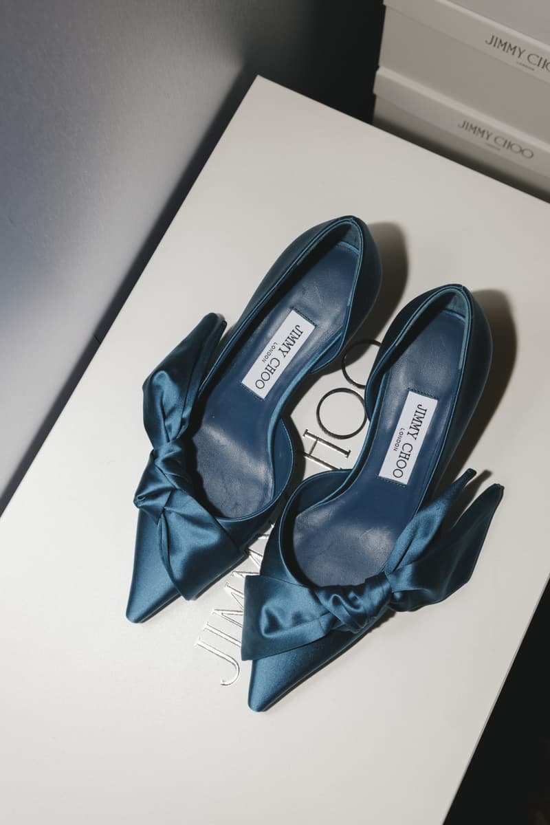 jimmy choo, lace heels, design studio, milan, boots, bags, leather