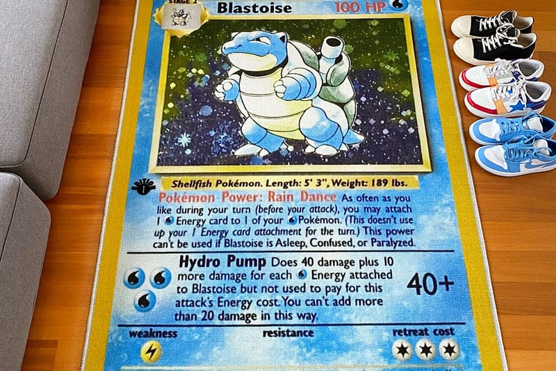 Kanto Starter Mengeluarkan Karpet Berbentuk Kartu Pokémon ‘Blastoise’