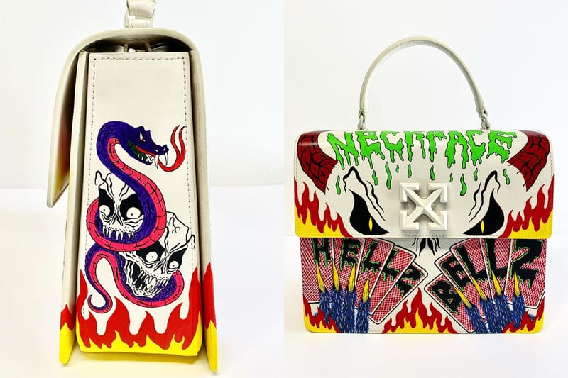 Neckface Mengcustom Handbag Off-White untuk Bella Hadid