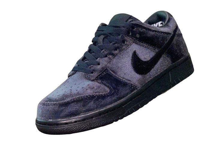 Beredar Bocoran Foto Dunk Low Berlapis Velvet Hitam Dover Street Market dan Nike