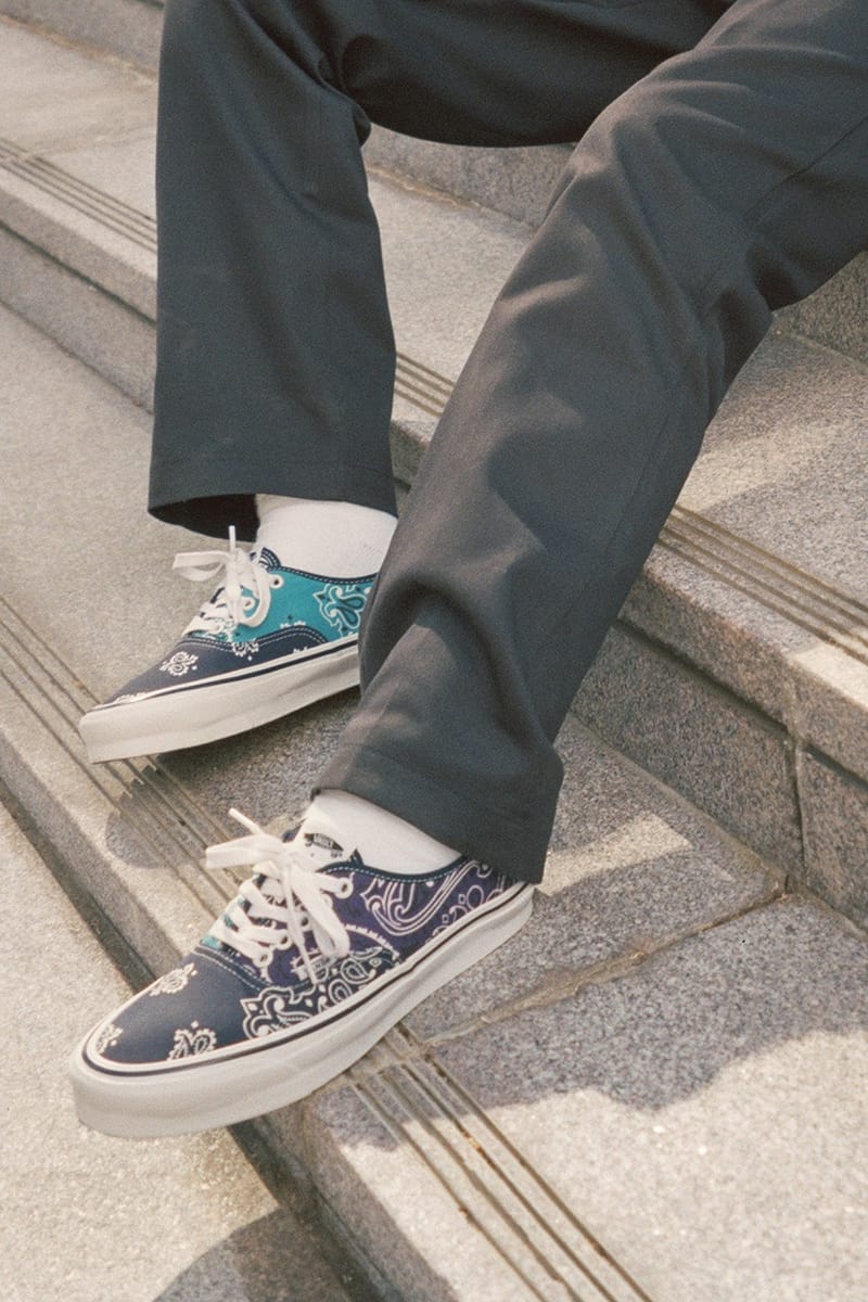 black vans with blue checkered