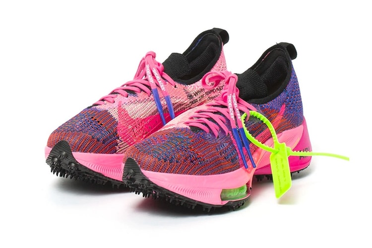 Off-White™ x Nike Air Zoom Tempo NEXT% Hadir Dalam Warna "Pink Glow"