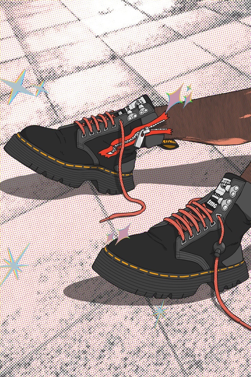 Anime Jadi Inspirasi atmos x Dr. Martens Tarik Zip Boot