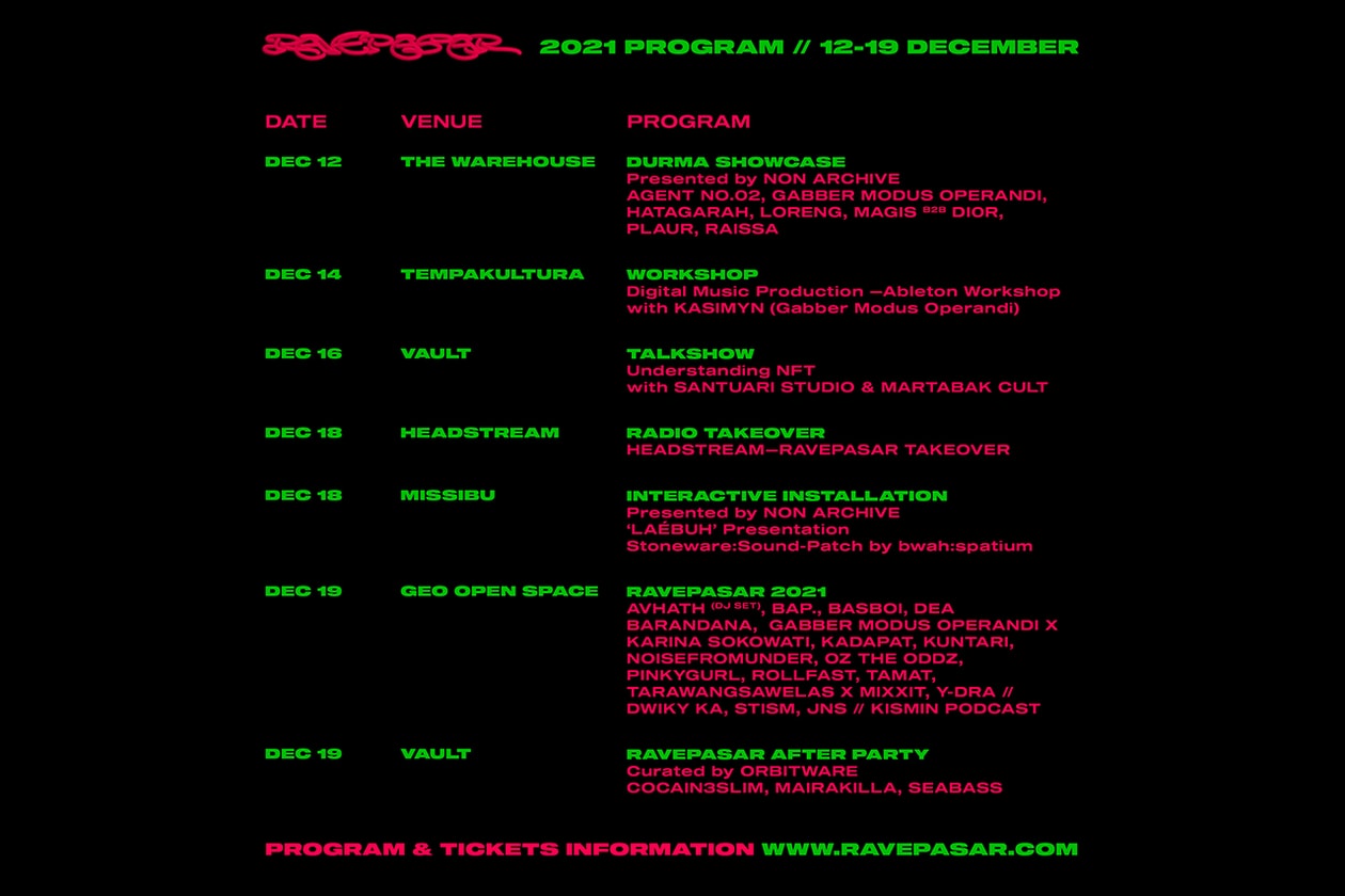 Festival RAVEPASAR 2021 Resmi Digelar