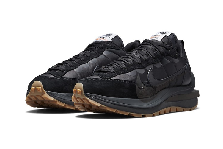 Cek Official Look sacai x Nike Vaporwaffle "Black/Gum "Berikut