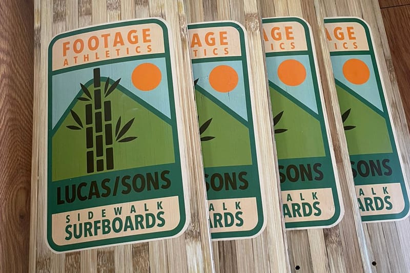 Lucas and Sons x Footage Athletics 100% Bamboo Skateboard