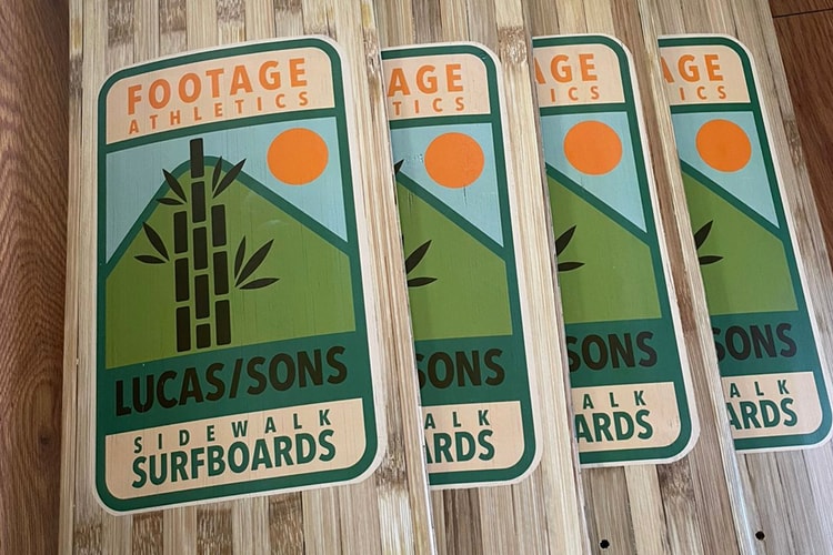 Lucas and Sons x Footage Athletics 100% Bamboo Skateboard
