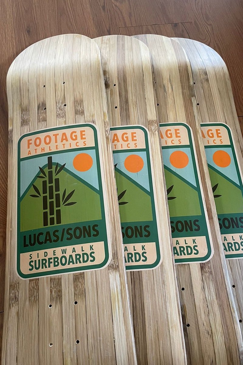 Lucas and Sons x Footage Athletics 100% Bamboo Skateboard