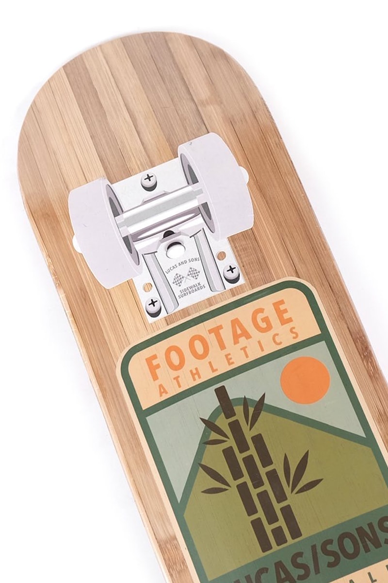 Lucas and Sons x Footage Athletics 100% Bamboo Skateboard