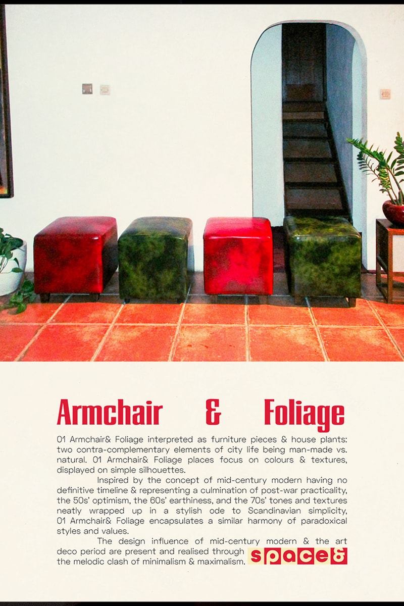 space& Rilis Debut Collection Unisex '01 Armchair& Foliage'