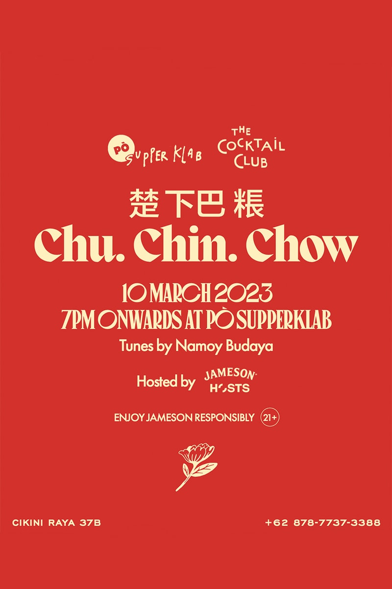 “Chu. Chin. Chow”, Takeover Bar dari PÒ SupperKlab dan The Cocktail Club Jakarta