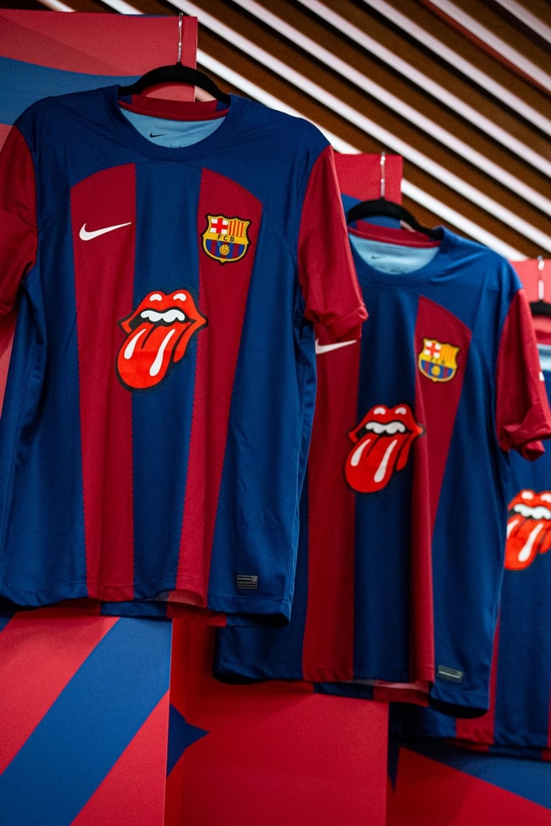 FC Barcelona dan Spotify Ngerilis Jersey Kolaborasi Bareng The Rolling Stones