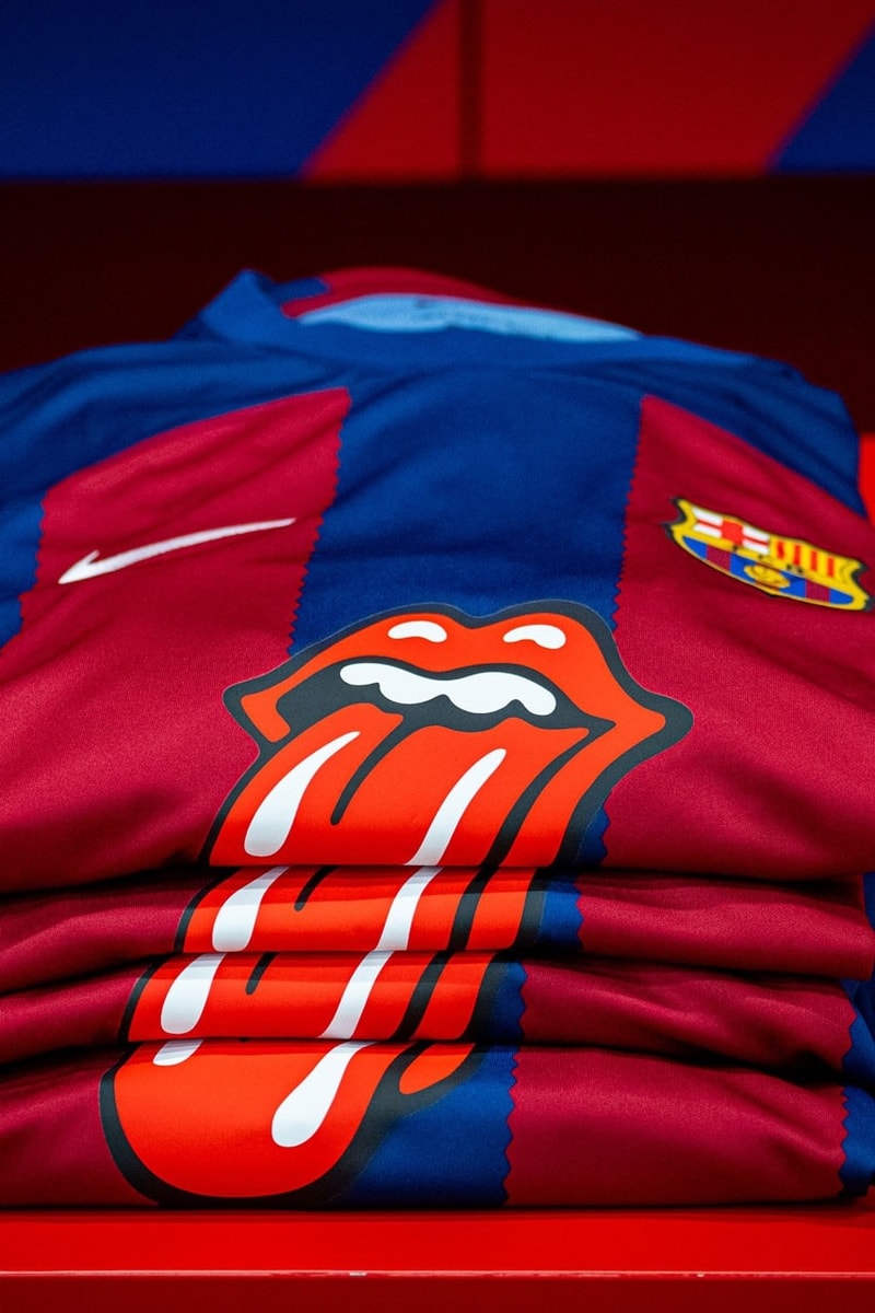 FC Barcelona dan Spotify Ngerilis Jersey Kolaborasi Bareng The Rolling Stones