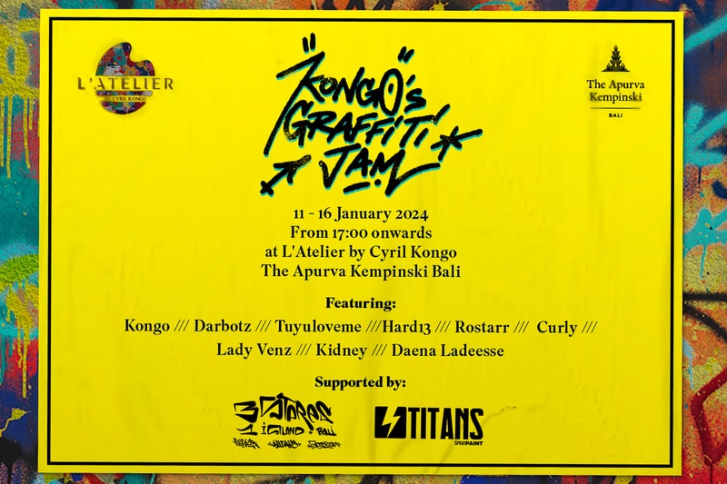 L'Atelier by Cyril Kongo Hadirkan ‘Kongo's Graffiti Jam’ di The Apurva Kempinski