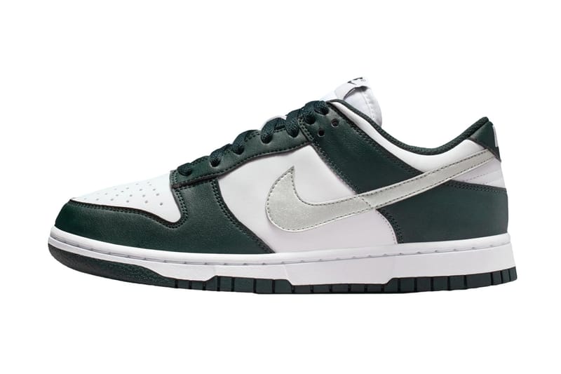 Nike Perkenalkan Dunk Low 'Seaweed' dengan Swoosh Metallic Silver