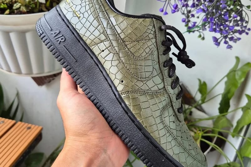 Intip Perdana Nike Air Force 1 Low "Morse Code Croc Skin"