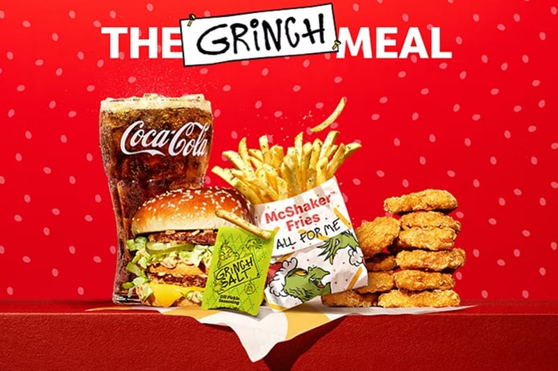 The Grinch lancia una collab con McDonald’s per un sorprendente menù delle feste