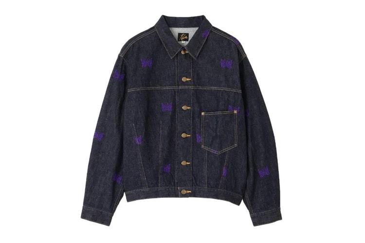 Needles e BEAVER uniscono le forze per una capsule in denim Papillon all-over