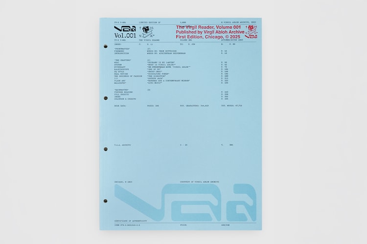 The Virgil Abloh Archive™ lancia ufficialmente “The Virgil Reader Vol. 001” e apre la Membership al pubblico