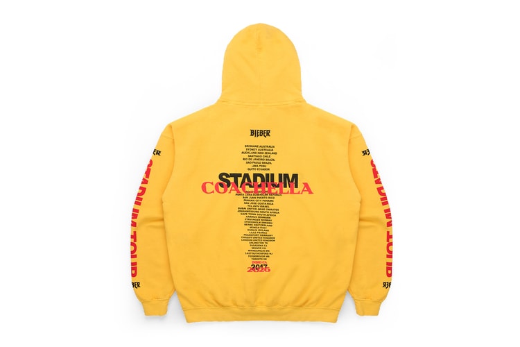 Lo SKYLRK di Justin Bieber fa leva sulla nostalgia del ‘Purpose Tour’ per il drop di merch del Coachella Weekend 2