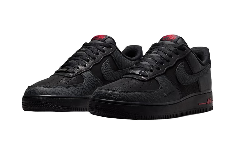 Questa Nike Air Force 1 Low “What The” unisce Safari, Elephant Print e Swoosh Jewel in una tomaia total black