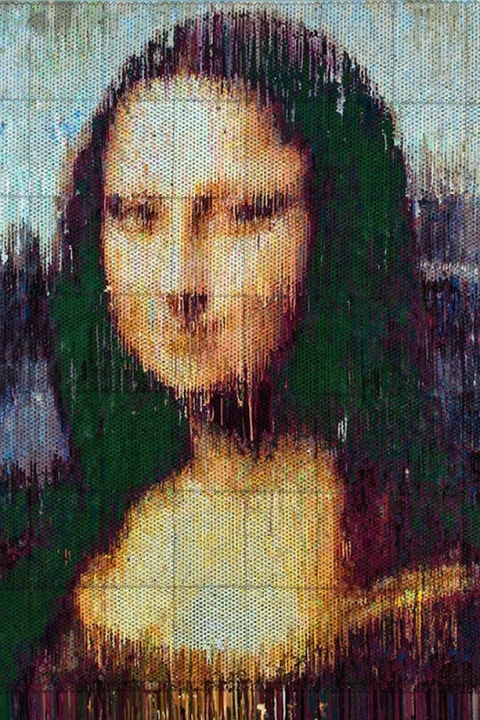 Bradley Hart による “プチプチ” 緩衝剤で再解釈する名画 