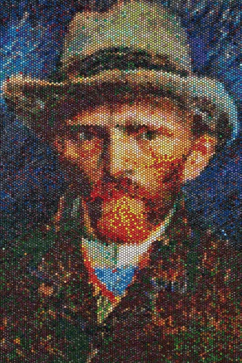 Bradley Hart による “プチプチ” 緩衝剤で再解釈する名画 