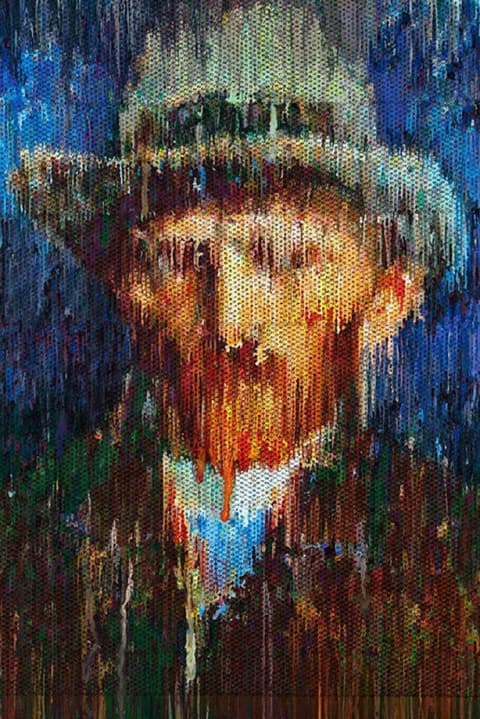 Bradley Hart による “プチプチ” 緩衝剤で再解釈する名画 