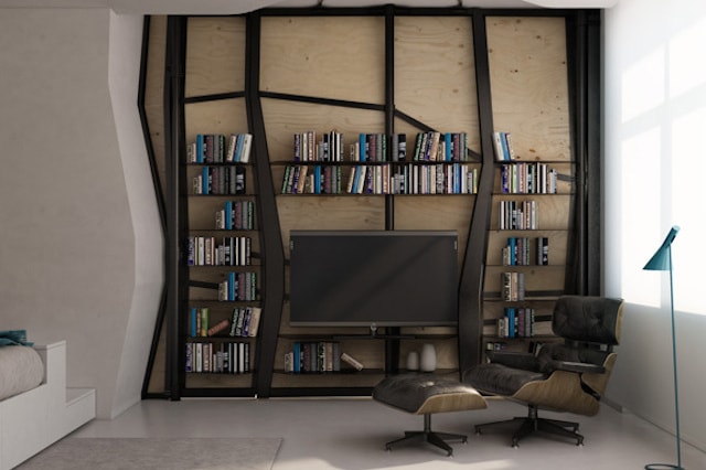 ロシア人デザイナー Vlad Mishin によるデフォルメされたインテリア空間 「Transforming Apartments」
