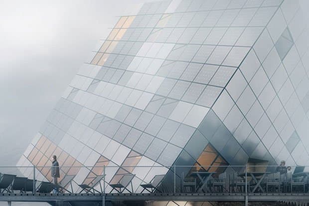 「Atelier 8000」のデザインした山中に聳えるシュールなキューブハウス