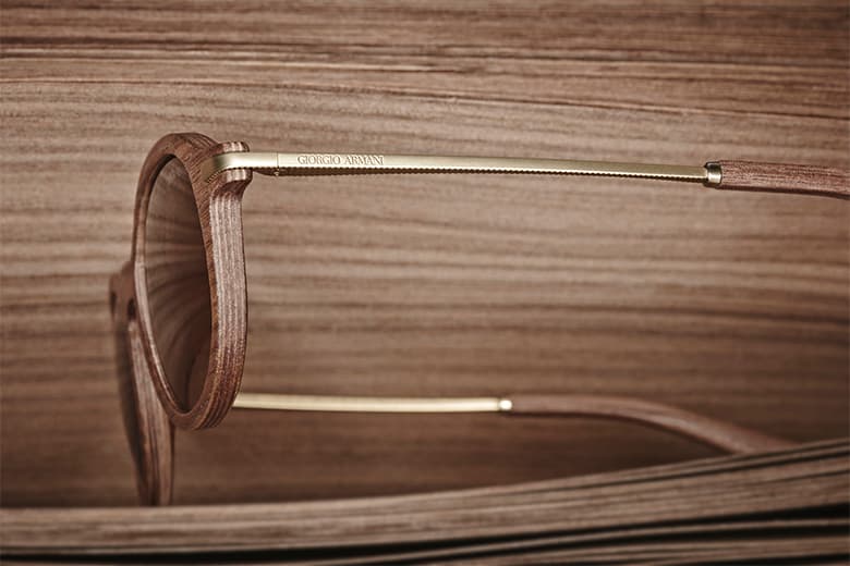 Giorgio Armani 天然のウッド素材を使用したアイウエアコレクション
