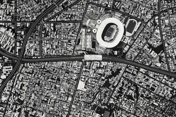 Damien Hirst がメスでデザインした都市の風景