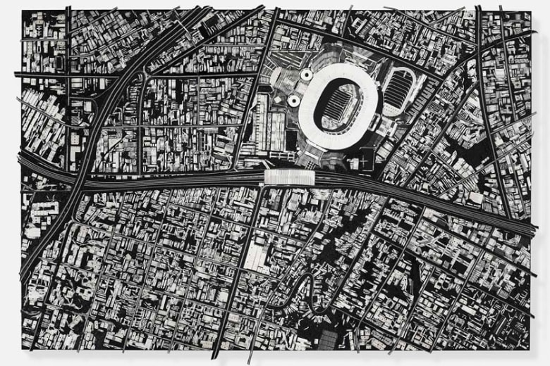 Damien Hirst がメスでデザインした都市の風景