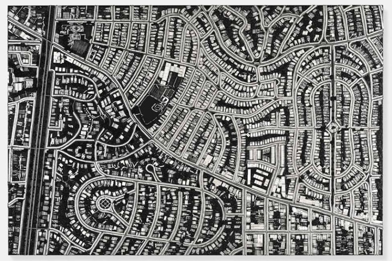 Damien Hirst がメスでデザインした都市の風景