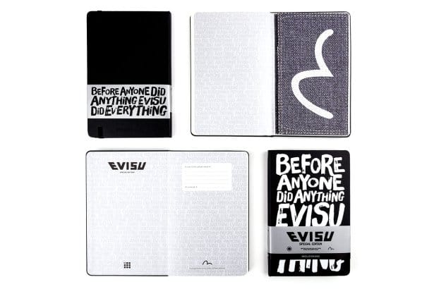 EVISU x Moleskine モノトーンな限定ノートブック