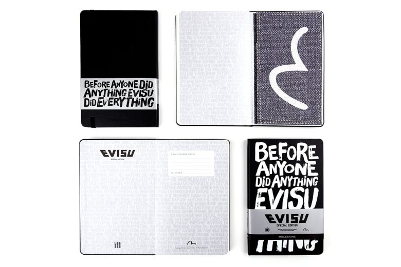 EVISU x Moleskine モノトーンな限定ノートブック