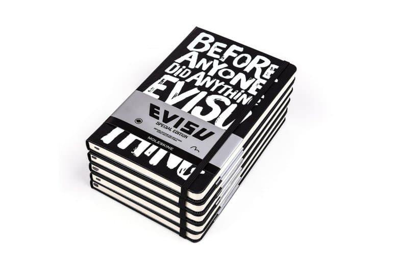 EVISU x Moleskine モノトーンな限定ノートブック