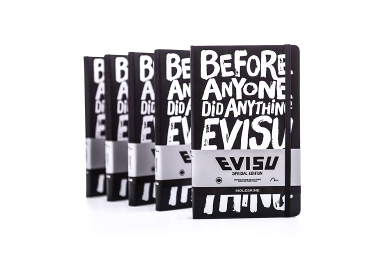 EVISU x Moleskine モノトーンな限定ノートブック