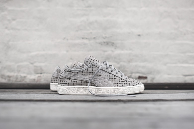 ユニークなアッパーが印象的な PUMA Suede Courtside “Perf”
