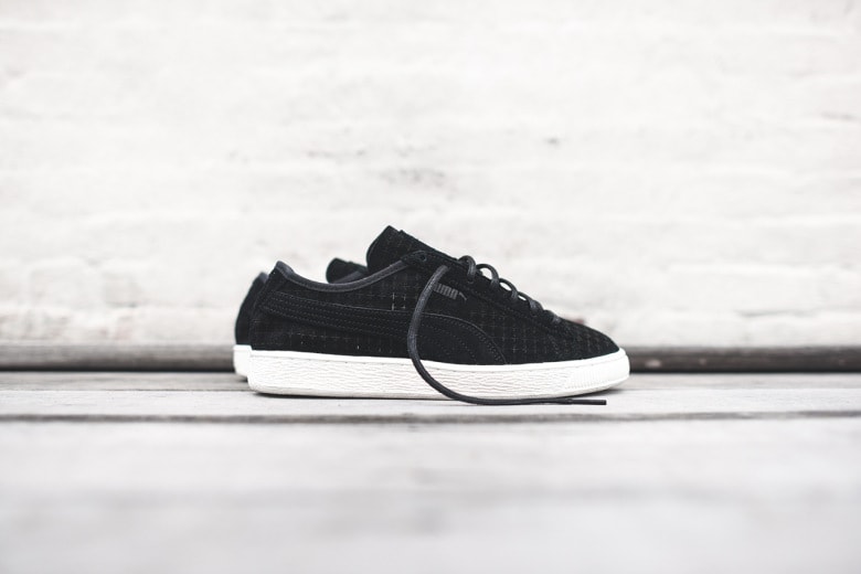 ユニークなアッパーが印象的な PUMA Suede Courtside “Perf”