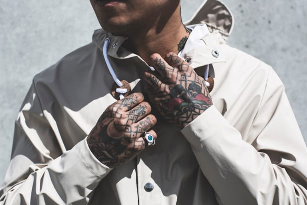 STUSSY Livin' GENERAL STORE x RAINS フード付きレインジャケット