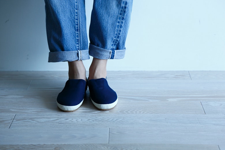 STUSSY Livin' GENERAL STORE Elastic Slip-On Shoes by MOON STAR