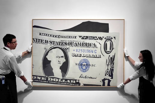 Andy Warhol の “One Dollar Bill” が約40億円で落札